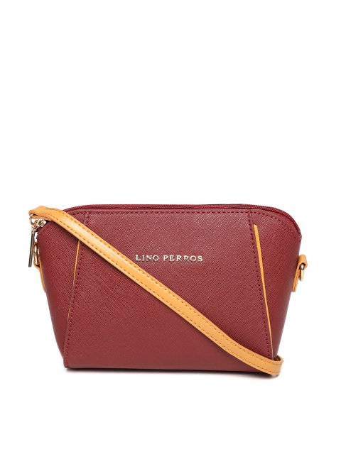 Lino Perros Red Solid Sling Bag