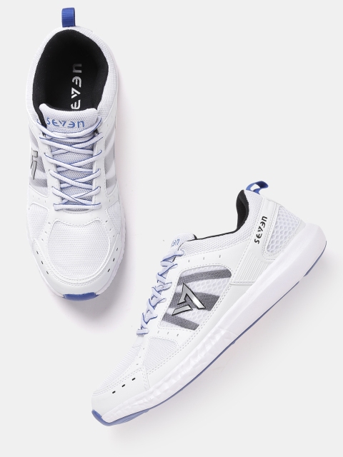 SEVEN by MS Dhoni Men White Running Shoes