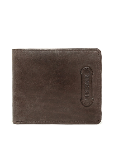 Hidesign Men Brown Solid Two Fold Wallet