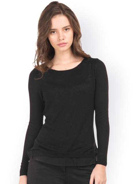 Arrow Woman Black Solid Top