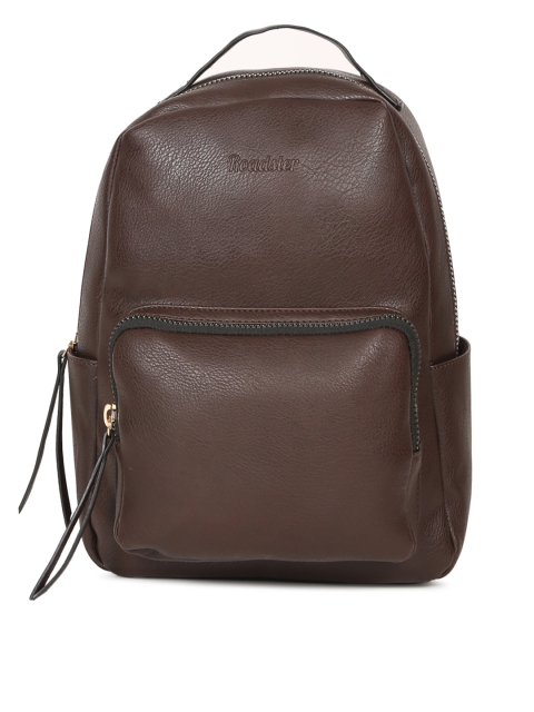 Roadster Women Brown Solid Backpack