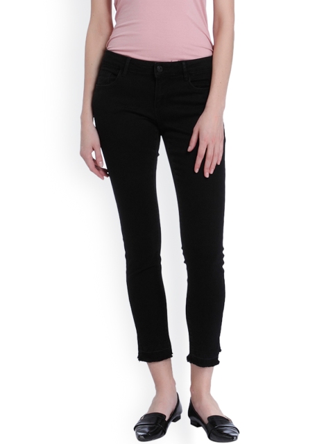 Vero Moda Women Black Mid-Rise Clean Look Stretchable Jeans