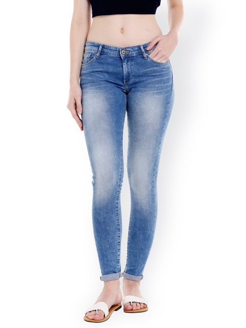 SPYKAR Women Blue Slim Fit Low-Rise Clean Look Jeans