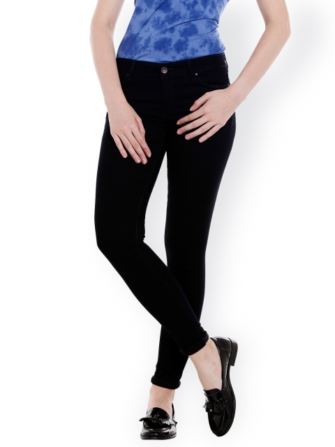 SPYKAR Women Black Slim Fit Low-Rise Clean Look Jeans