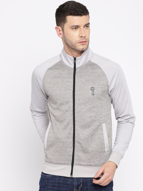 Jack & Jones Men Grey Solid Sweatshirt