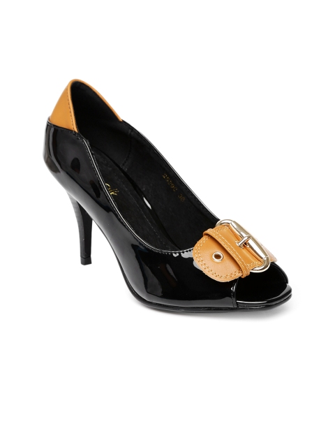 Catwalk Women Black Colourblocked Heels