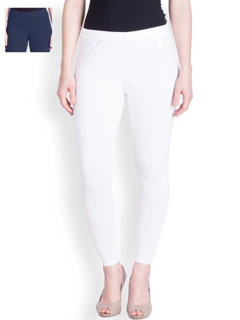 LYRA Pack of 2 Ankle-Length Leggings, White