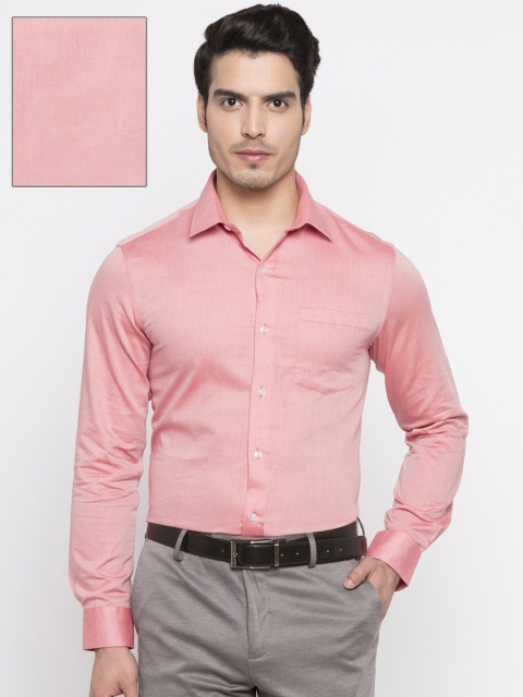 Arrow Men Pink Slim Fit Solid Formal Shirt