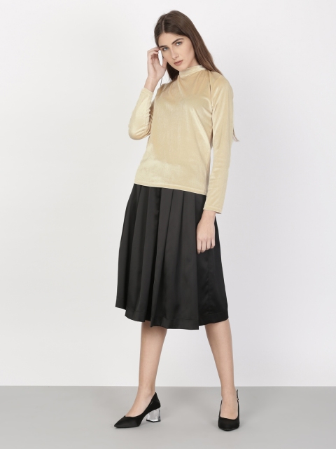 ether Women Beige Solid Top