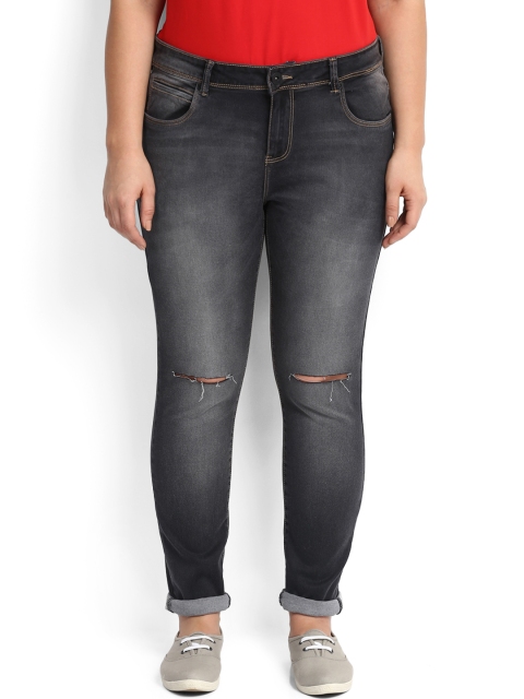 aLL Plus Size Size Women Grey Comfort Slim Fit Mid-Rise Slash Knee Stretchable Jeans
aLL Plus Size Size Women Grey Comfort Slim Fit Mid-Rise Slash Knee Stretchable Jeans