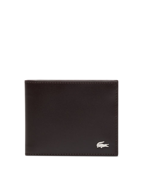 Lacoste Men Brown Solid Two Fold Wallet