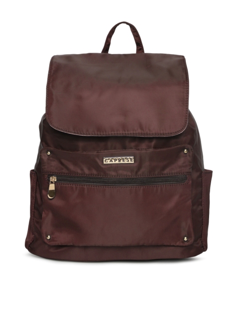 Caprese Women Brown Solid Backpack