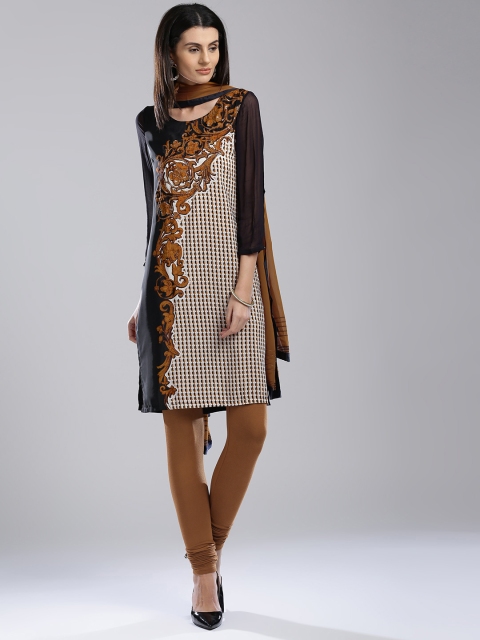 Wishful by W Women Black & Mustard Brown Printed Kurta with Churidar & Dupatta
Wishful by W Women Black & Mustard Brown Printed Kurta with Churidar & Dupatta