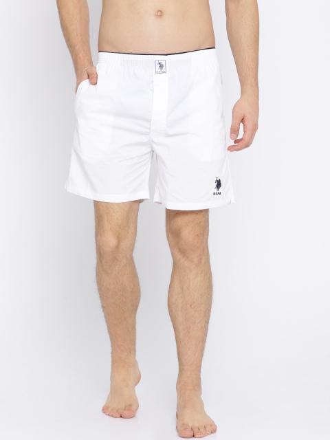 U.S. Polo Assn. White Pure Cotton Boxers I108-001-PL