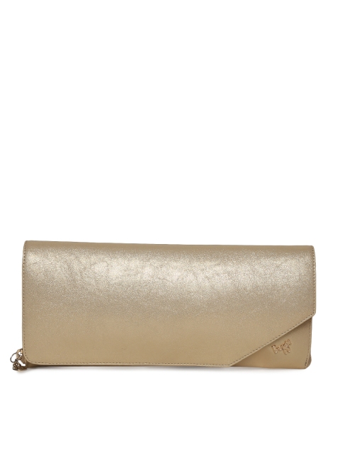 Baggit Gold-Toned Solid Clutch