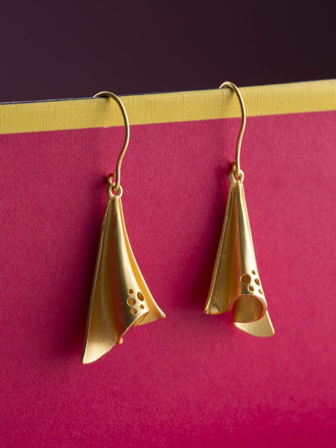 Studio Voylla Art Skool Gold-Toned Classic Drop Earrings