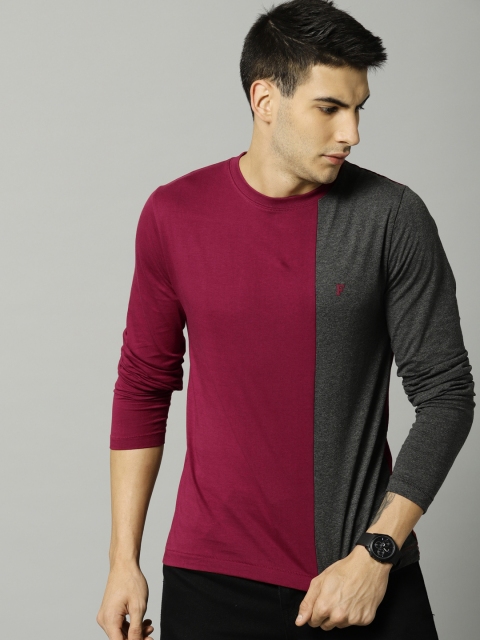 French Connection Men Maroon & Charcoal Grey Slim Fit Colourblocked Round Neck T-shirt
French Connection Men Maroon & Charcoal Grey Slim Fit Colourblocked Round Neck T-shirt