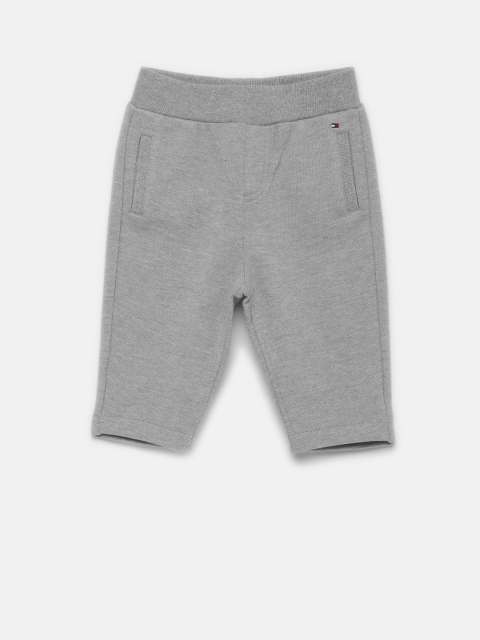 Tommy Hilfiger Boys Grey Melange Pique 3/4th Sweat Shorts