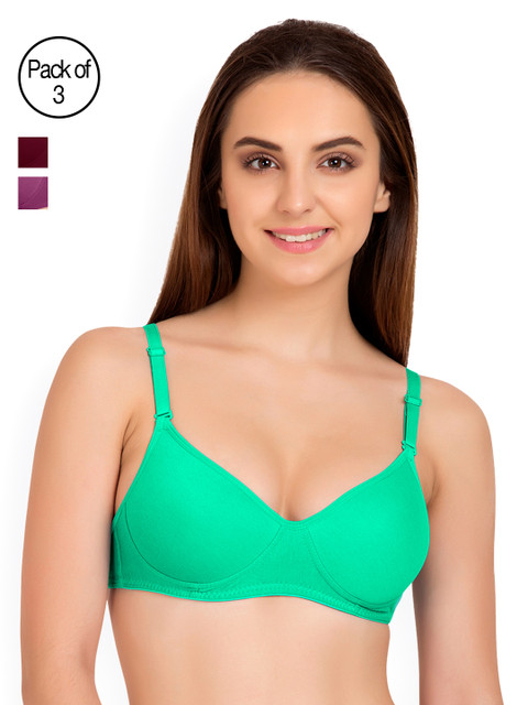 Tweens Pack of 3 T-shirt Bras TW91301, Green 
Tweens Pack of 3 T-shirt Bras TW91301, Green