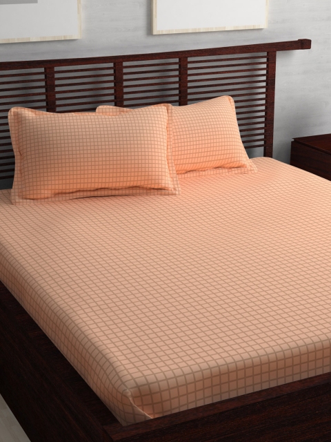 Story@home Peach-Coloured Geometric Flat 400 TC Cotton 1 King Bedsheet with 2 Pillow Covers
Story@home Peach-Coloured Geometric Flat 400 TC Cotton 1 King Bedsheet with 2 Pillow Covers