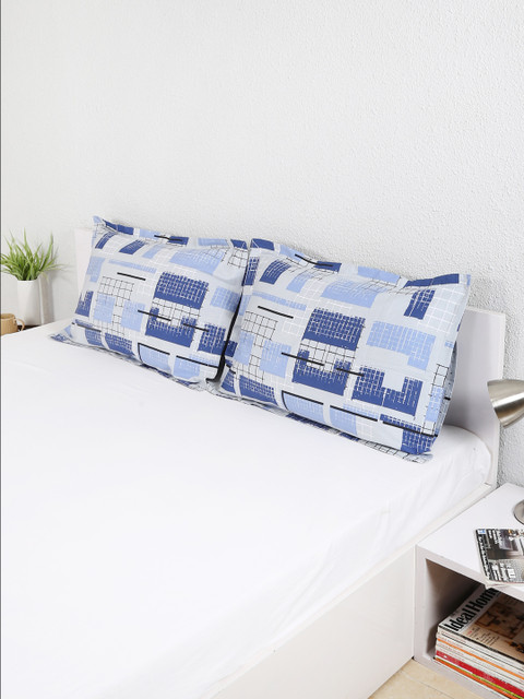 House This Set of 2 Blue And Grey Printed 18" x 27" Rectangular Pillow Covers 
House This Set of 2 Blue And Grey Printed 18" x 27" Rectangular Pillow Covers