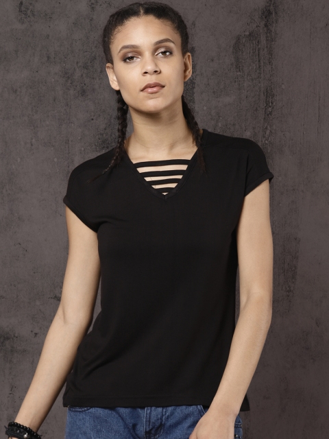 Roadster Women Black Solid Top
