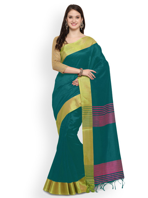 Saree mall Teal Silk Blend Woven Design Banarasi Saree 
Saree mall Teal Silk Blend Woven Design Banarasi Saree