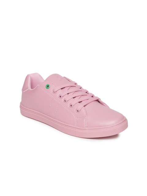 United Colors of Benetton Women Pink Solid Sneakers