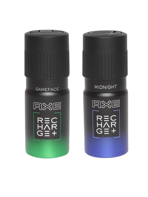 AXE Men Recharge+ Midnight Deodorant Body Spray & AXE Men Recharge+ Game Face Deodorant Body Spray, Black
AXE Men Recharge+ Midnight Deodorant Body Spray & AXE Men Recharge+ Game Face Deodorant Body Spray, Black