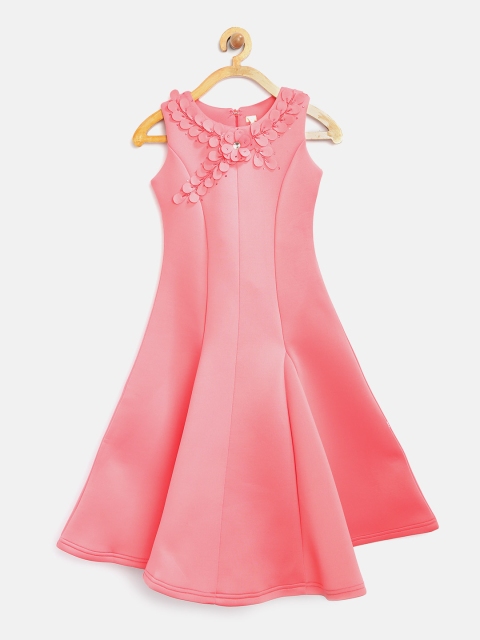 Tiny Girl Coral Pink Solid Maxi Dress