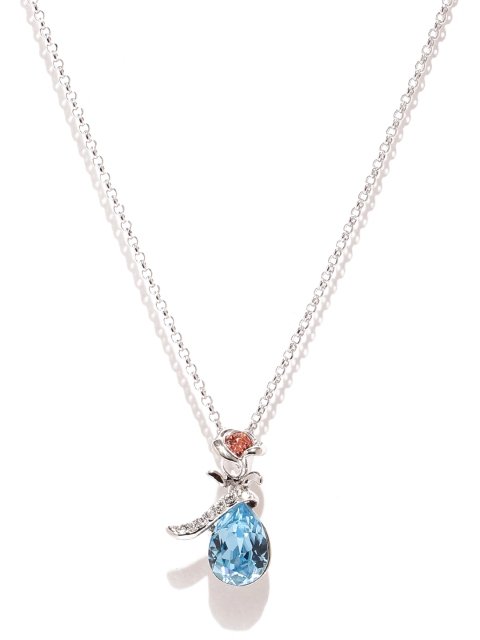 Yellow Chimes Crystals from Swarovski Collection Silver-Toned & Blue Pendant with Chain
Yellow Chimes Crystals from Swarovski Collection Silver-Toned & Blue Pendant with Chain