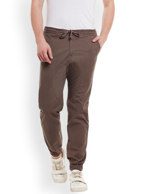 Wear Your Mind Men Brown Slim Fit Solid Joggers