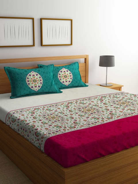 Portico New York Beige & Pink Ethnic Motifs Flat 220 TC Cotton 1 King Bedsheet with 2 Pillow Covers
Portico New York Beige & Pink Ethnic Motifs Flat 220 TC Cotton 1 King Bedsheet with 2 Pillow Covers