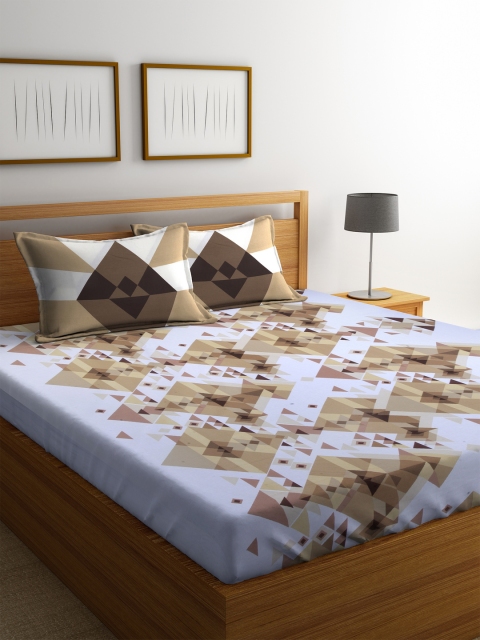 Portico New York White & Brown Geometric Flat 150 TC Cotton 1 King Bedsheet with 2 Pillow Covers
Portico New York White & Brown Geometric Flat 150 TC Cotton 1 King Bedsheet with 2 Pillow Covers