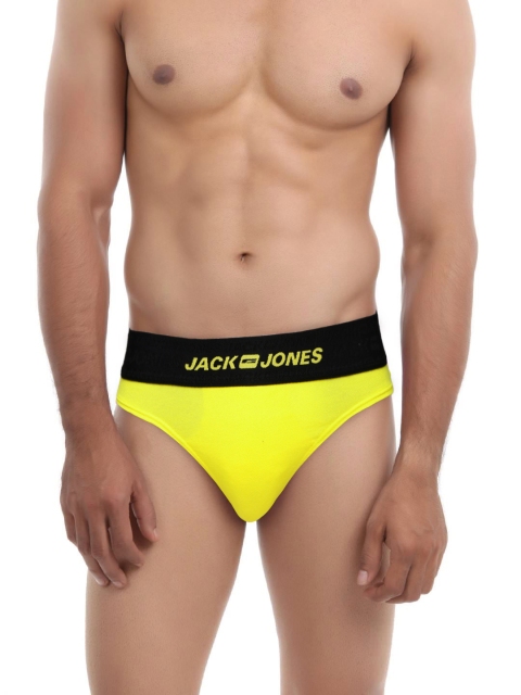 Jack & Jones Men Yellow Briefs 1849010005
