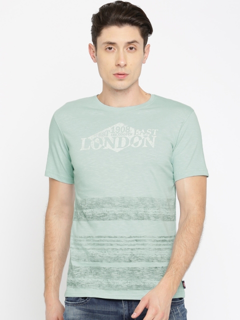 Lee Cooper Men Blue Printed Round Neck T-shirt