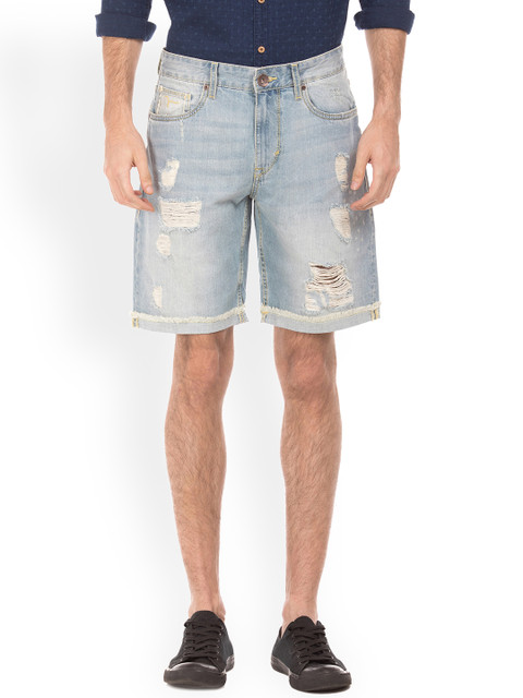Flying Machine Men Blue Washed Regular Fit Denim Shorts
Flying Machine Men Blue Washed Regular Fit Denim Shorts