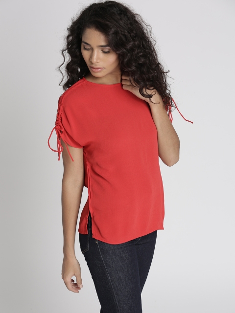 Chemistry Women Red Solid Top