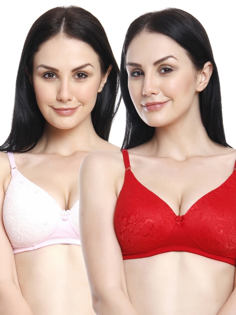 Innocence Pack of 2 Non-Wired Lightly Padded Lace Everyday Bras BBAPLIN44518_40, Red
Innocence Pack of 2 Non-Wired Lightly Padded Lace Everyday Bras BBAPLIN44518_40, Red
