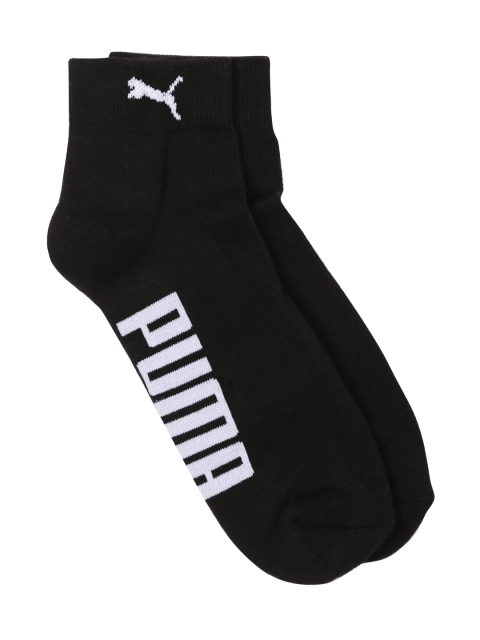 Puma Unisex Black Ankle-Length Socks