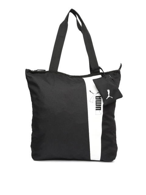 Puma Unisex Black & White Core Style Tote Bag