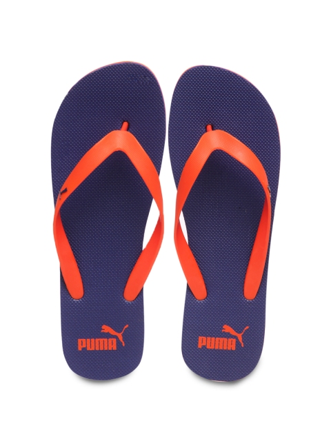 Puma Unisex Red & Blue Solid Thong Flip-Flops