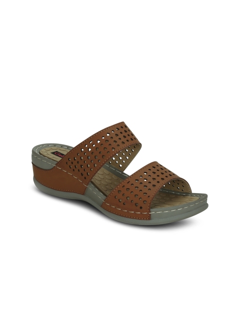 Get Glamr Women Tan Colourblocked Sandals