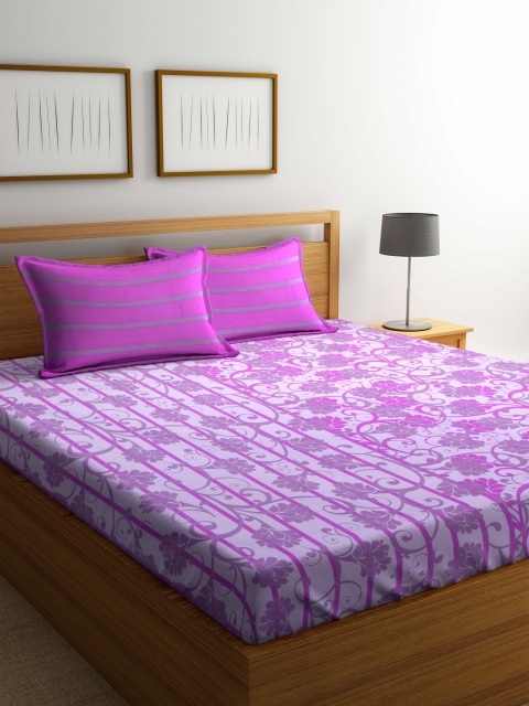 BOMBAY DYEING Pink & Lavender Floral Flat 120 TC Cotton 1 King Bedsheet with 2 Pillow Covers
BOMBAY DYEING Pink & Lavender Floral Flat 120 TC Cotton 1 King Bedsheet with 2 Pillow Covers