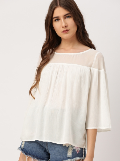 Ms.Taken by Kriti Sanon White Solid Top