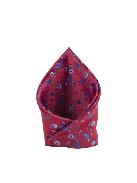 Tossido Red Printed Pocket Square