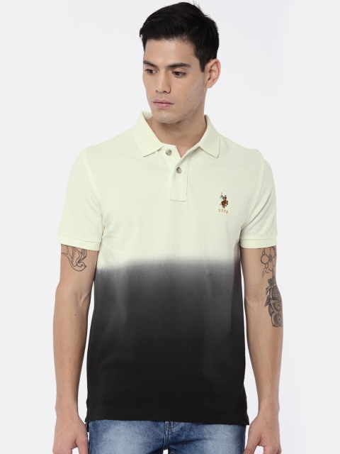U.S. Polo Assn. Denim Co. Men Off-White & Charcoal Grey Ombre-Dye Polo Collar T-shirt
U.S. Polo Assn. Denim Co. Men Off-White & Charcoal Grey Ombre-Dye Polo Collar T-shirt
