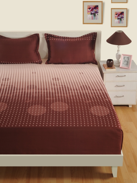 SWAYAM Coffee Brown Geometric Flat 250 TC Cotton 1 King Bedsheet with 2 Pillow Covers
SWAYAM Coffee Brown Geometric Flat 250 TC Cotton 1 King Bedsheet with 2 Pillow Covers