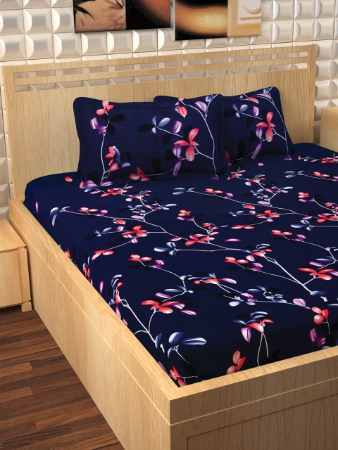 Story@home Unisex Navy Blue Floral Flat 300 TC Cotton 1 King Bedsheet with 2 Pillow Covers
Story@home Unisex Navy Blue Floral Flat 300 TC Cotton 1 King Bedsheet with 2 Pillow Covers