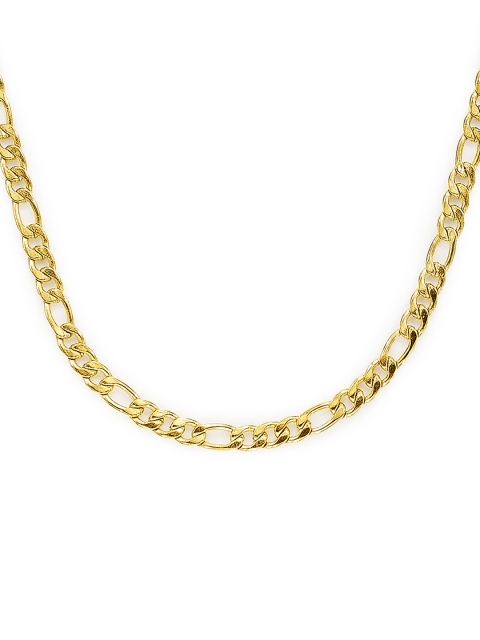 Peora Men Gold-Toned Stainless Steel Gold-Plated Chain